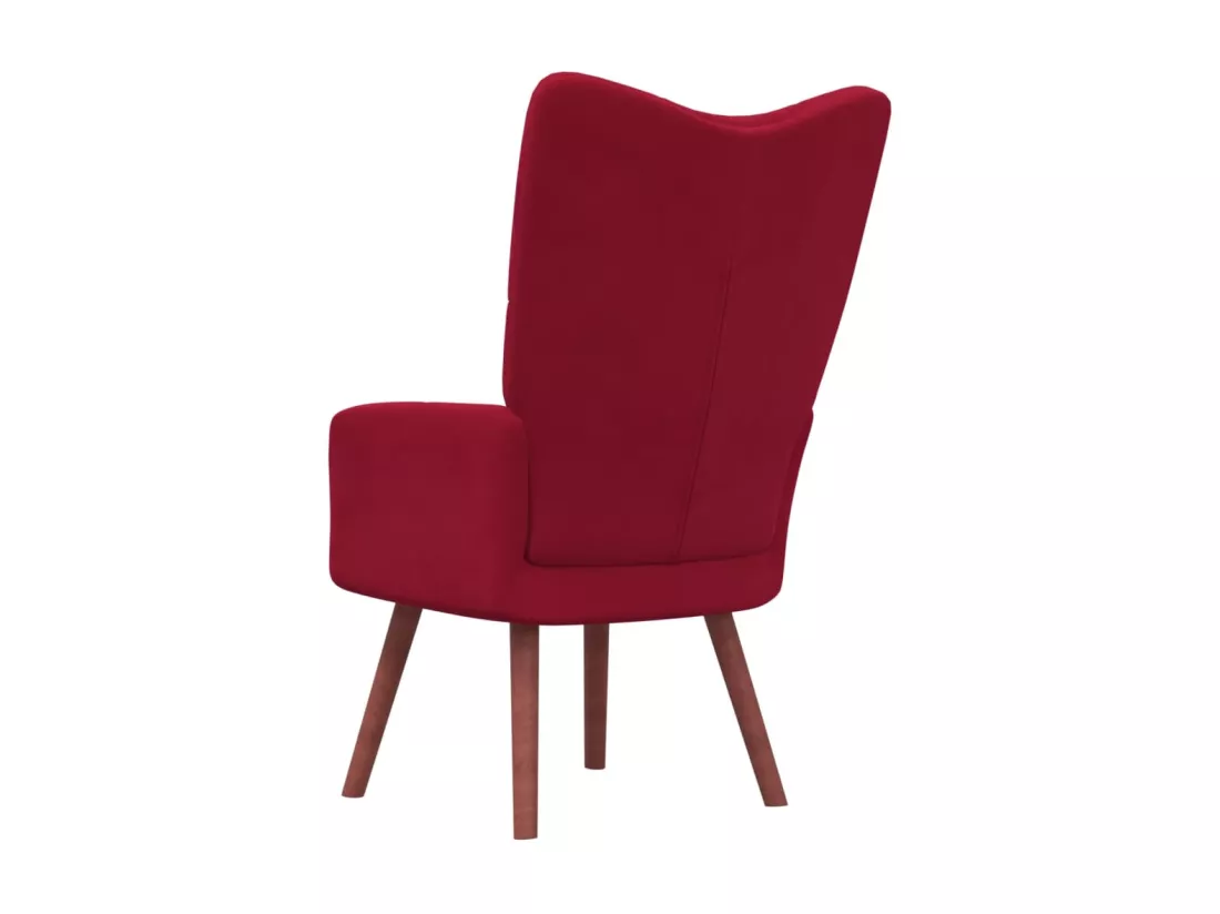 Chaise de relaxation Rouge bordeaux Velours