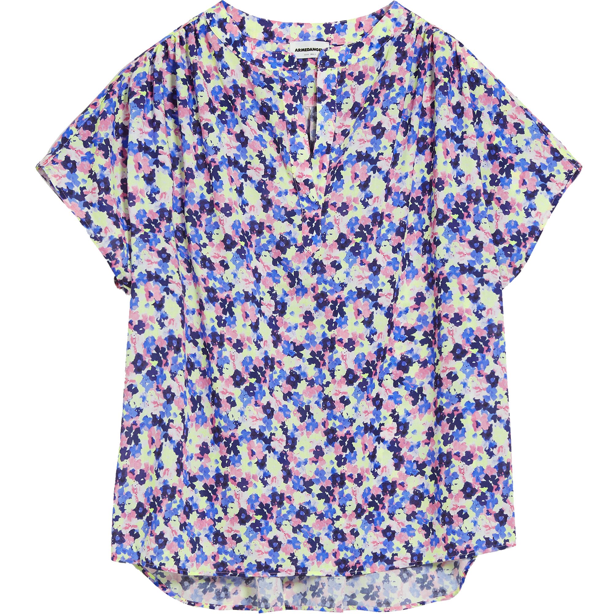 Armedangels Maaike Multi Floral Bluse Damen light lime
