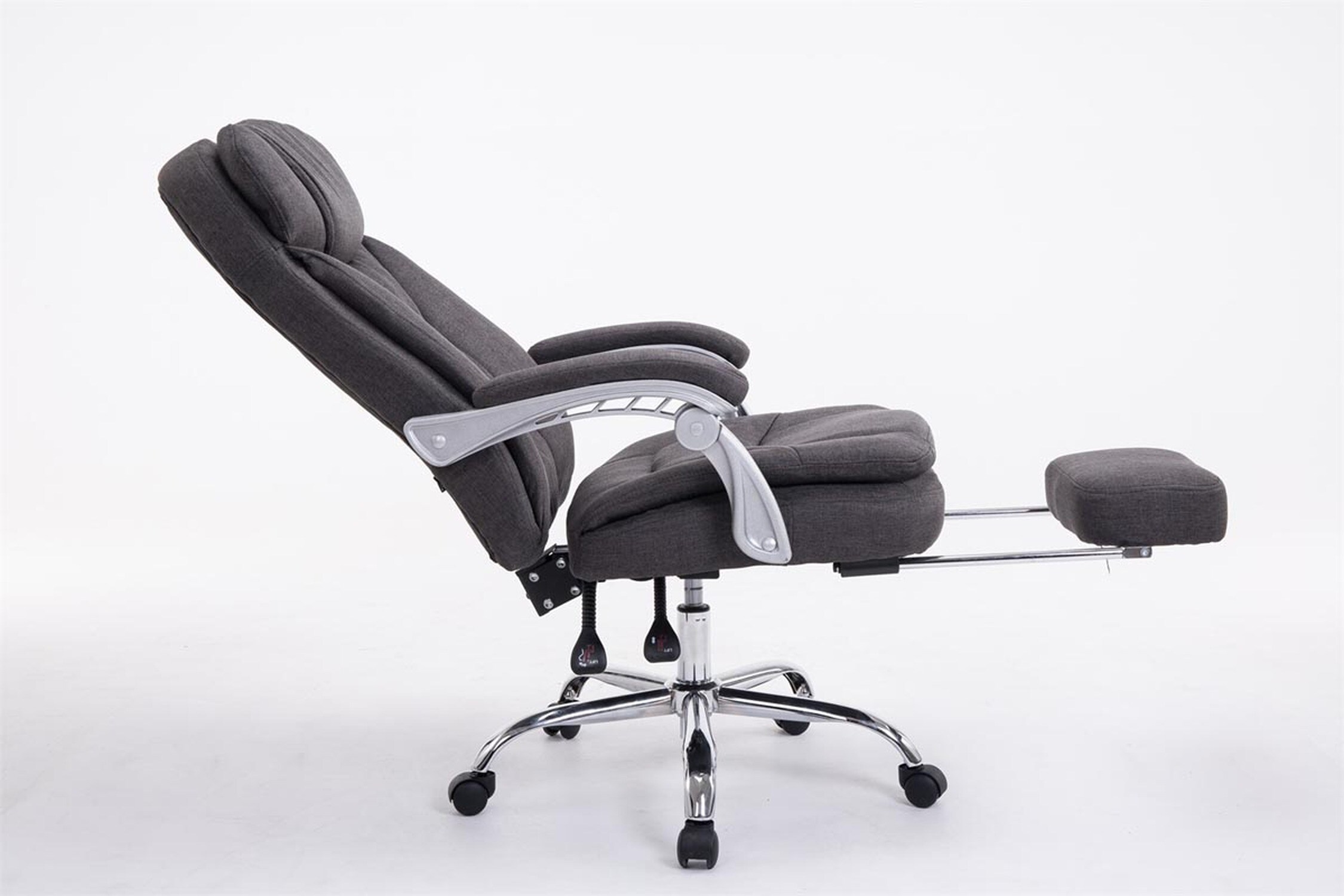 TPFLiving XL Bürostuhl Troja Stoff Braun