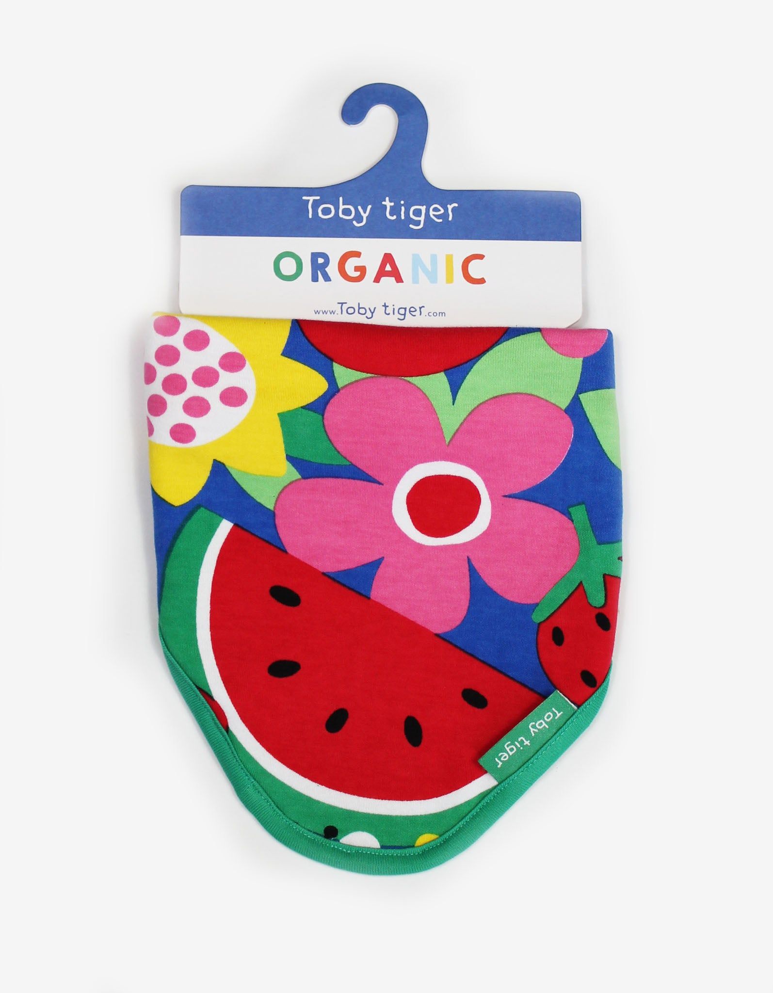 Toby Tiger Dreieckstuch, Lätzchen mit Obstblumenprint