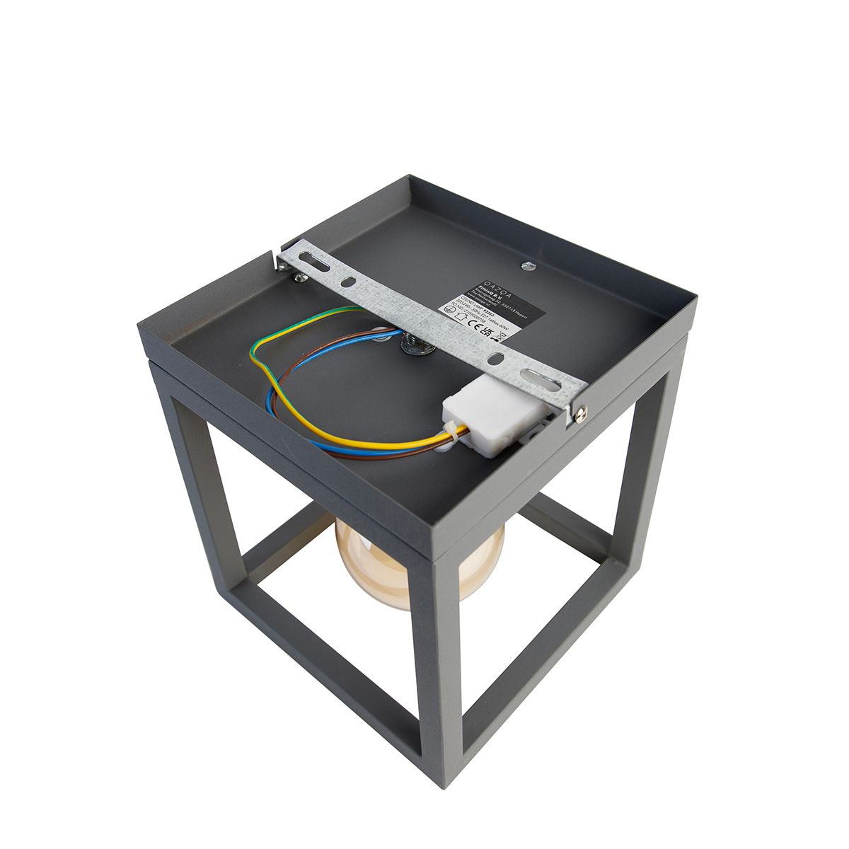 Industriële smart plafondlamp donkergrijs incl. Wifi G95 - Cage