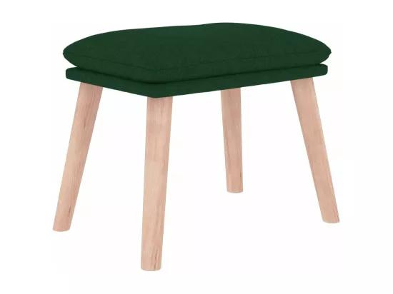 Repose-pied Vert foncé 45x29,5x35 cm Tissu