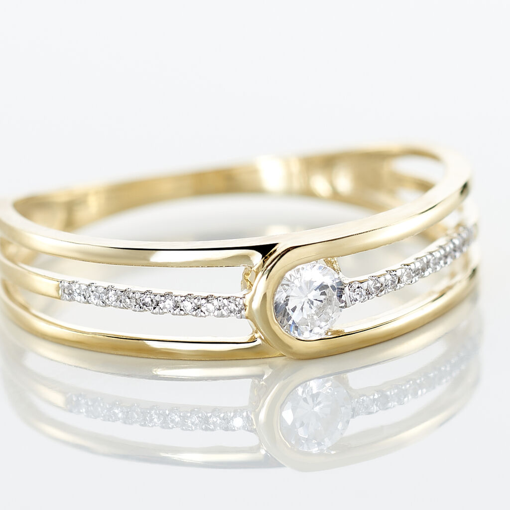 Bague Louane Or Jaune Oxyde De Zirconium