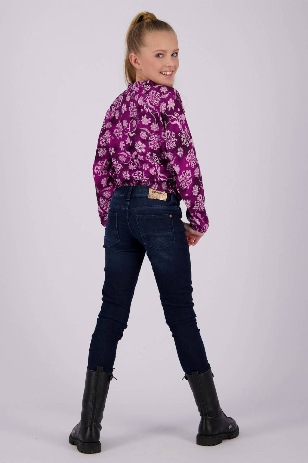 Vingino high waist skinny jeans Amia deep dark