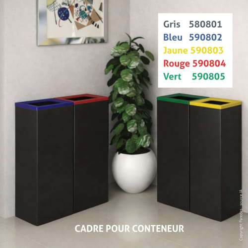 Conteneur acier Bob Color sans cadre 60L noir Medial