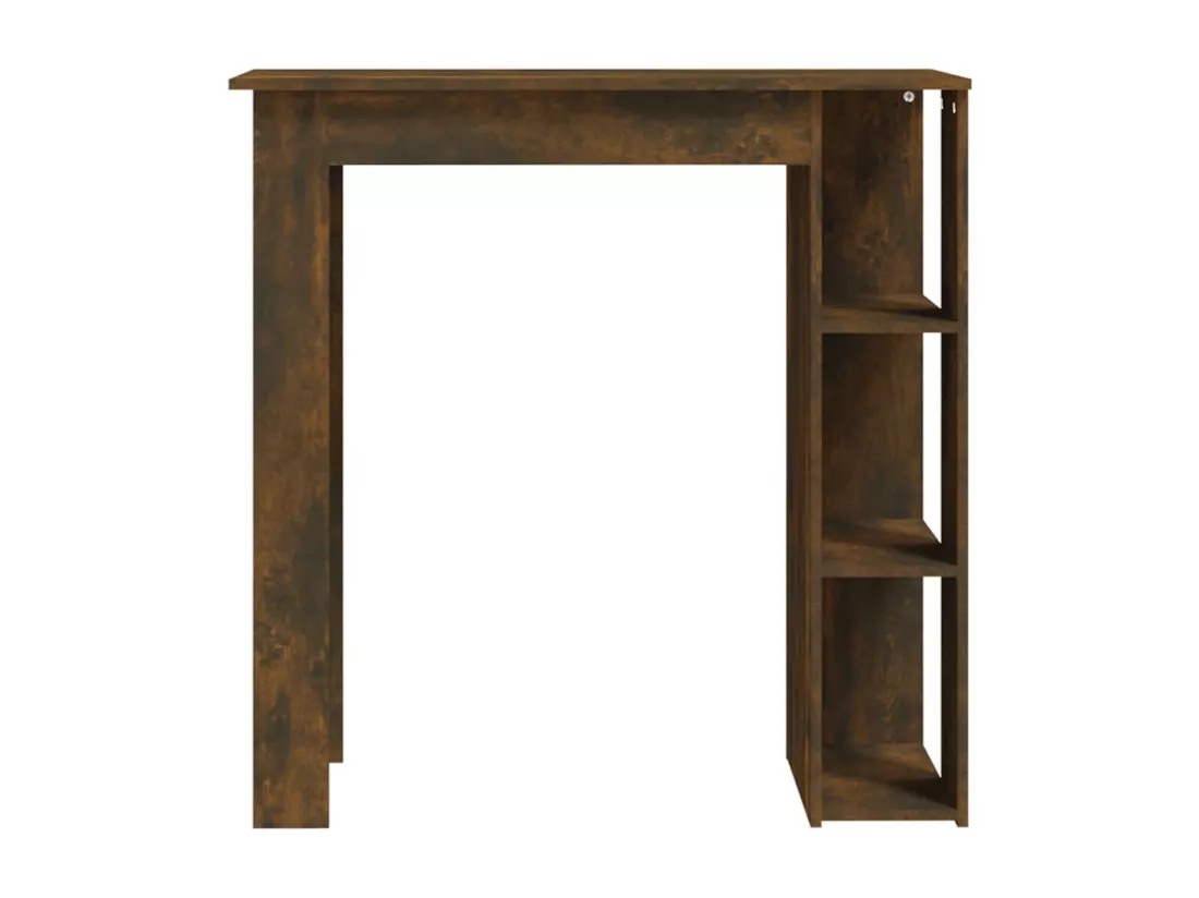 Table de bar avec étagère Chêne fumé 102x50x103,5 cm Aggloméré
