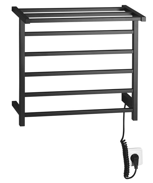 Sapho Elzor elektrische radiator mat zwart 50x47cm 50W