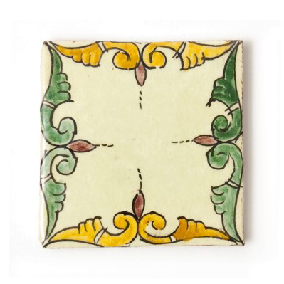 Fliese 'Baroque', elfenbein, multicolor, L 10 cm, B 10 cm von fischer's lagerhaus