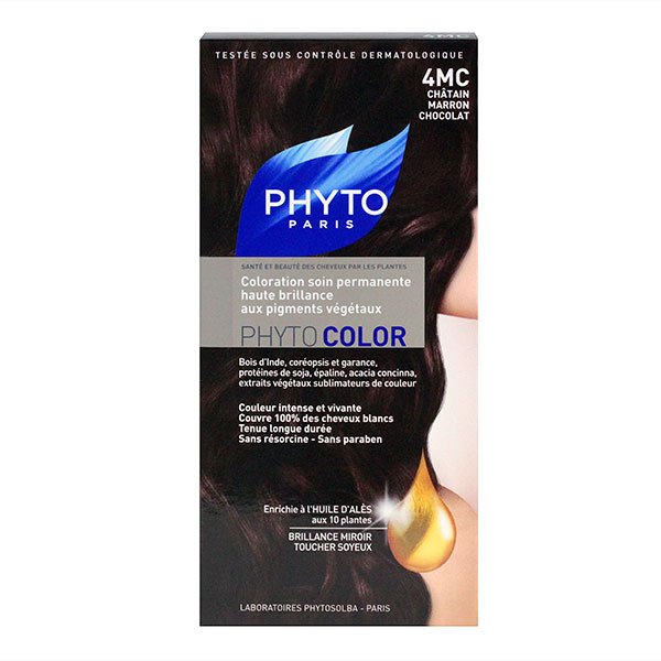Phytocolor coloration soin permanente 4MC châtain marron chocolat