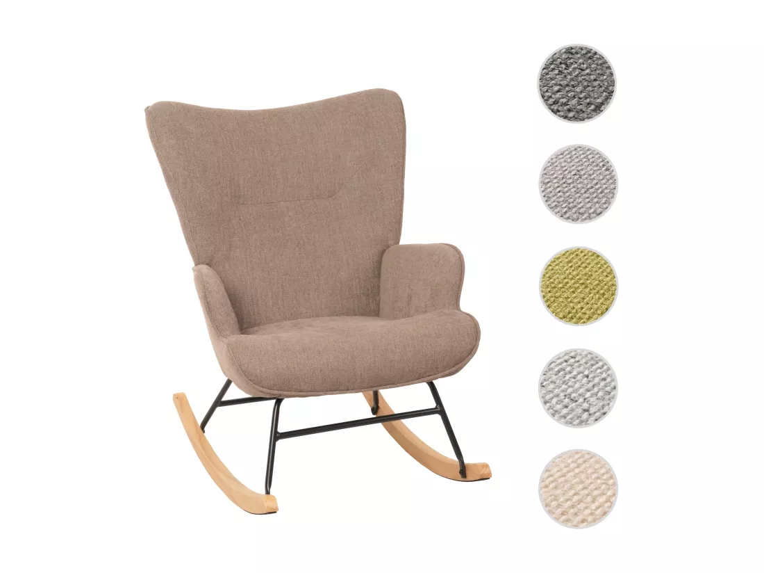 Chaise à bascule MCW-N14, marron