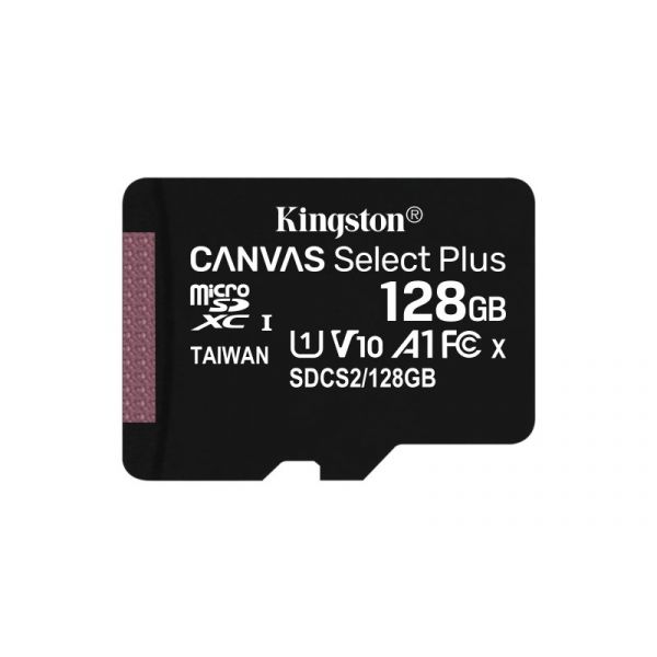 Kingston 128GB MicroSDXC Canvas Select Plus Class10 UHS-I - SDCS2/128GB