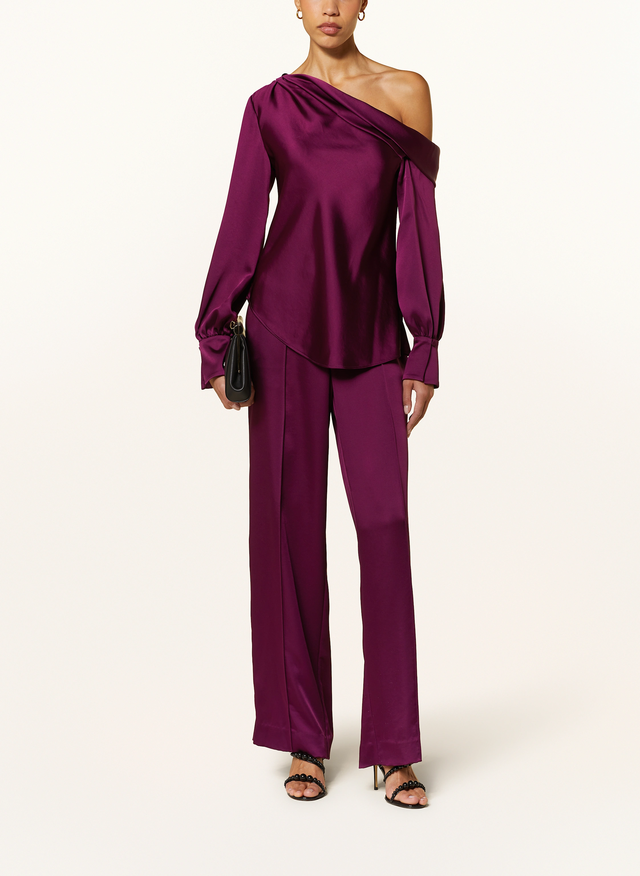 SIMKHAI One-Shoulder-Shirt ALICE aus Satin