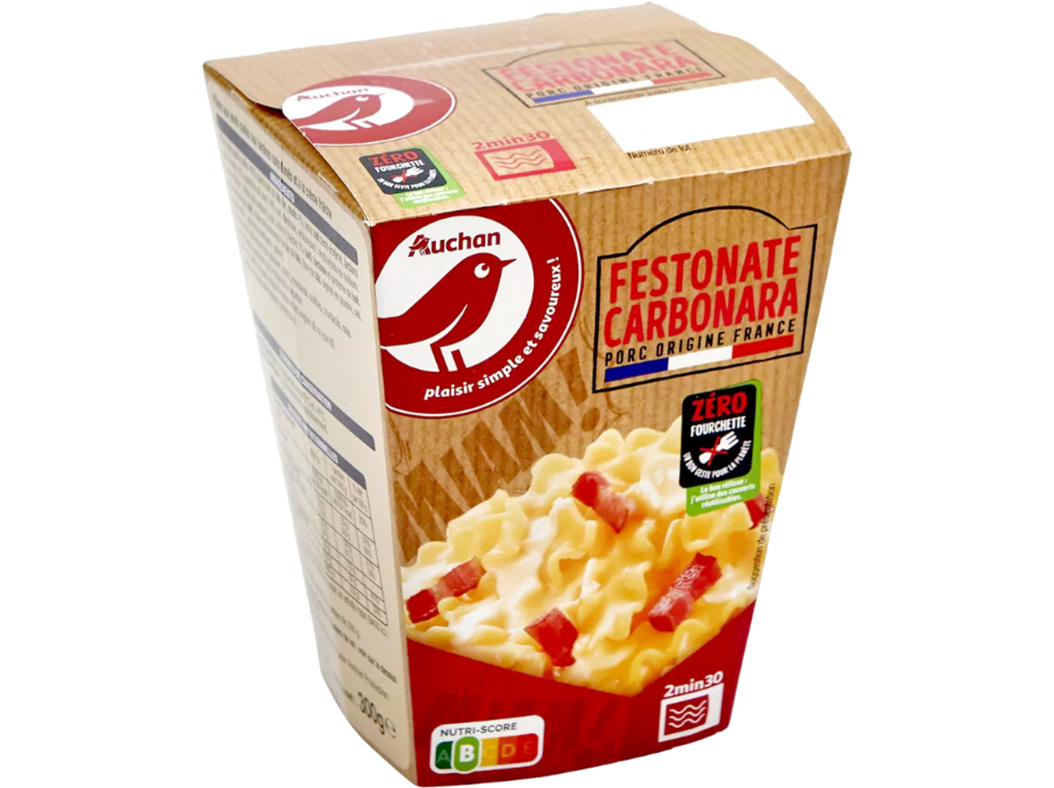 FUSILLI AUCHAN CARBONARA BOX 300 G
