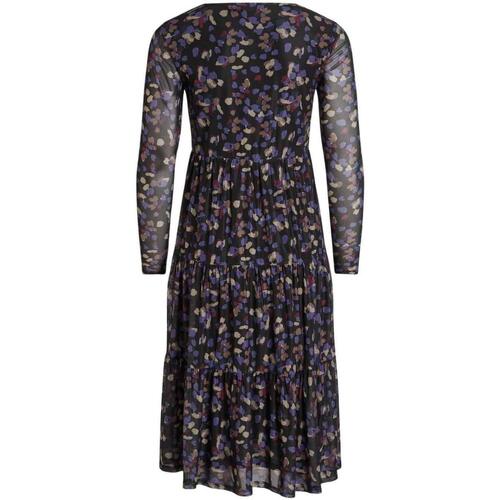 Vila - VIVOLETTIS MESI L/S MIDI DRESS Negro