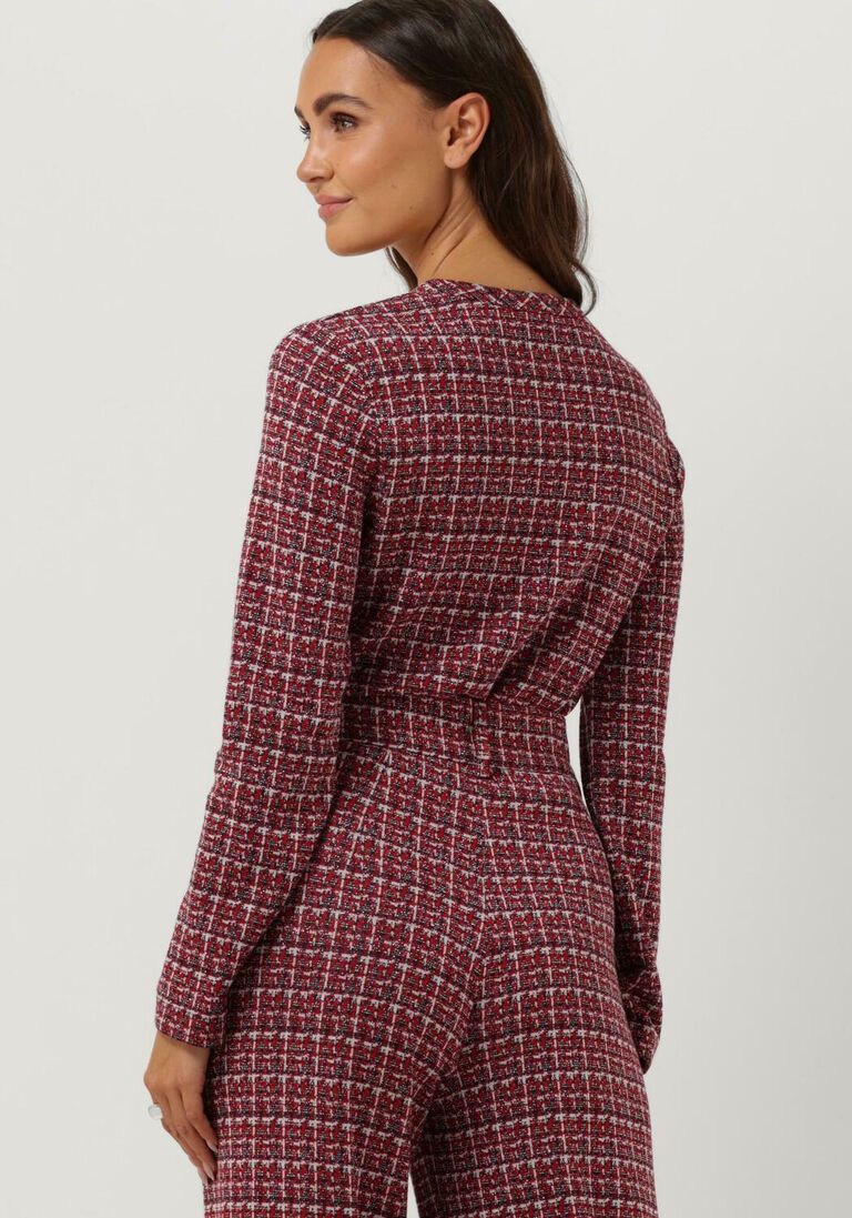 VANILIA rode vanilia  tartan tweed longsleeve
