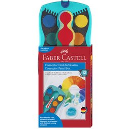 FABER-CASTELL Palette de peinture CONNECTOR, 24 couleurs