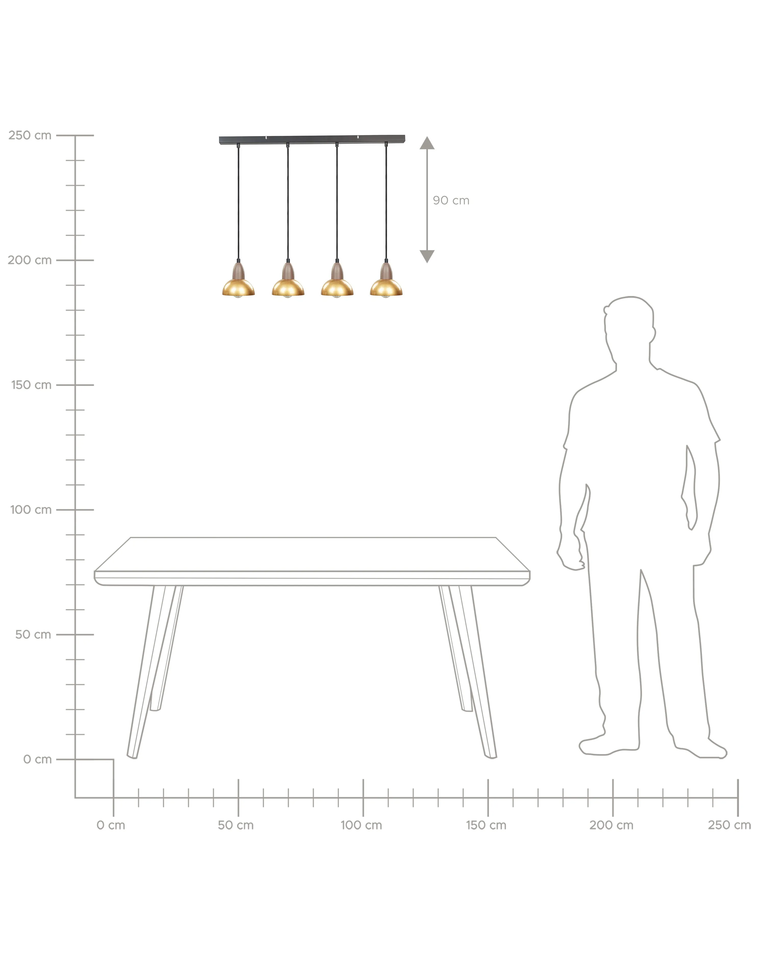 Hanglamp CASTALY Metaal Messing