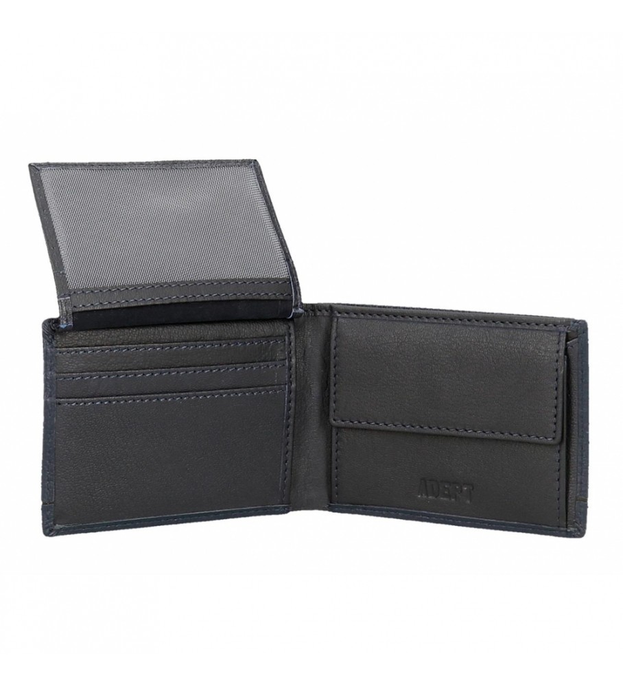 Carteira Joumma Bags Adept Kurt Azul - 11 x 8 x 1 cm