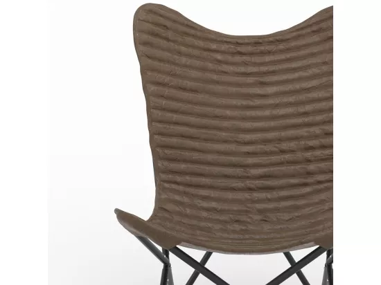 Fauteuil papillon en cuir - Octave