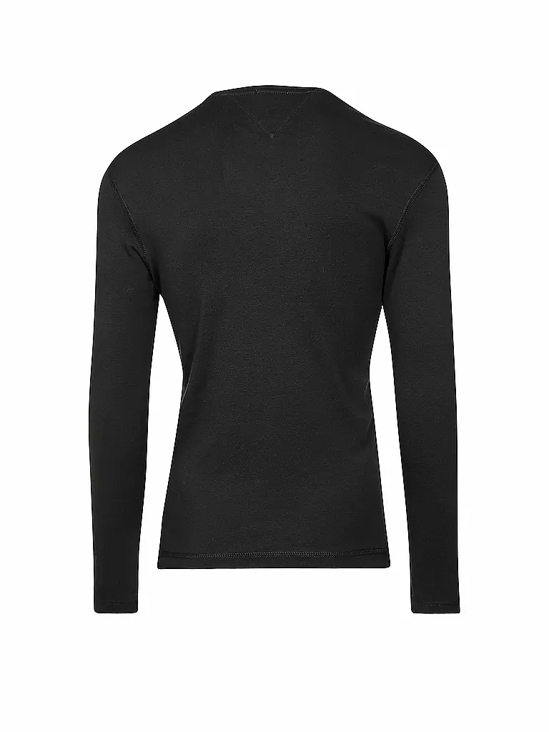 TOMMY JEANS Langarmshirt  Slim Fit schwarz