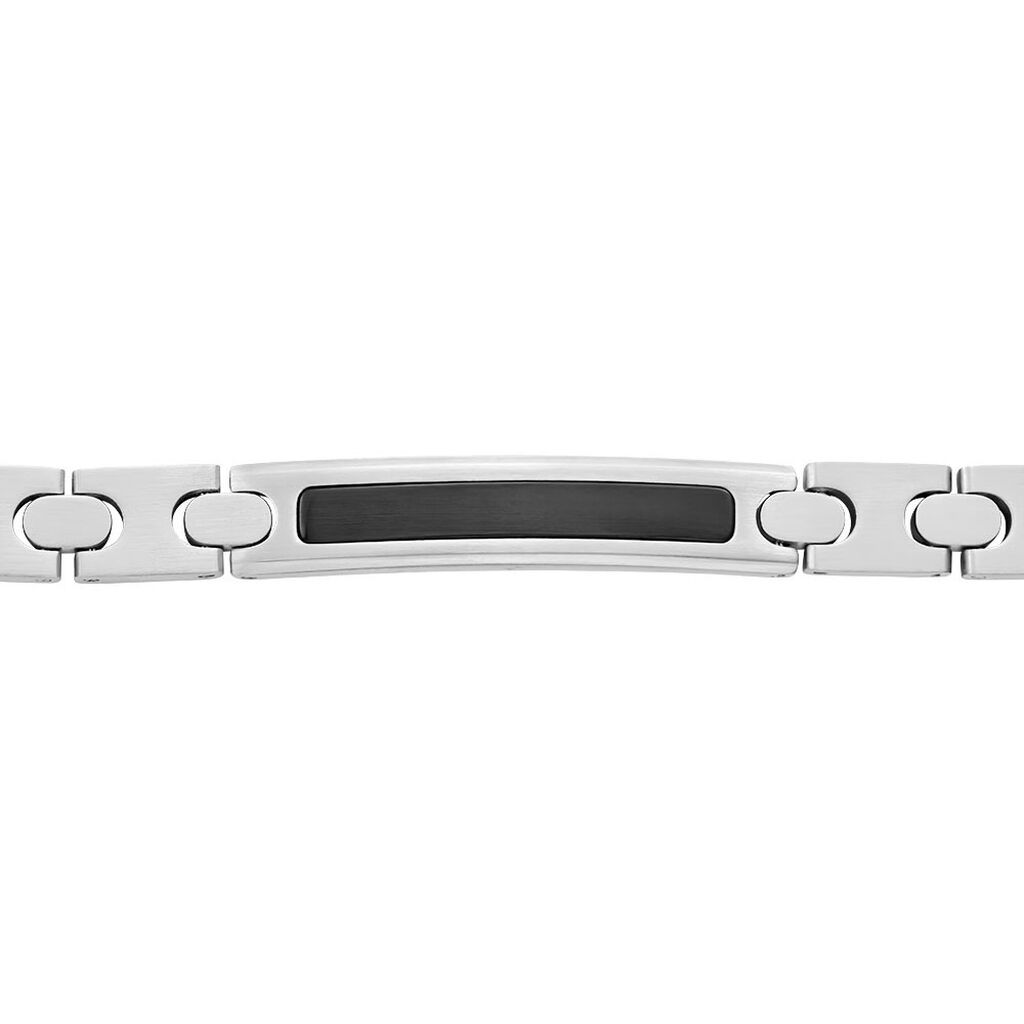Bracelet Identité Acier Blanc Barnard
