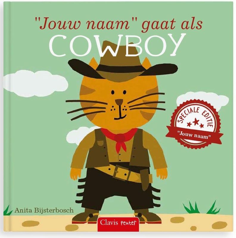 Boek met naam en foto - Ik ga als cowboy - Softcover