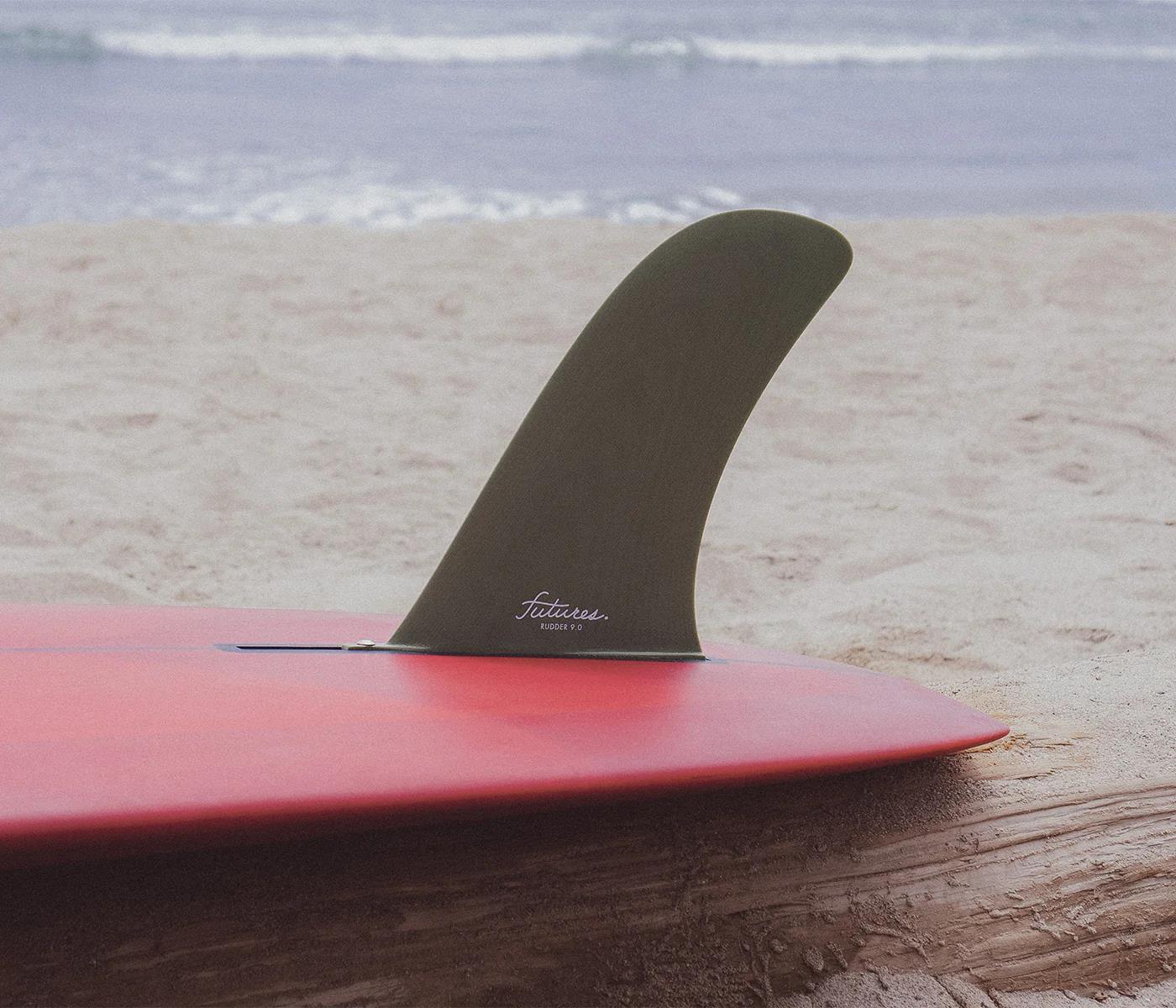 Futures Rudder Fiberglass - Hunter Green - 9.0