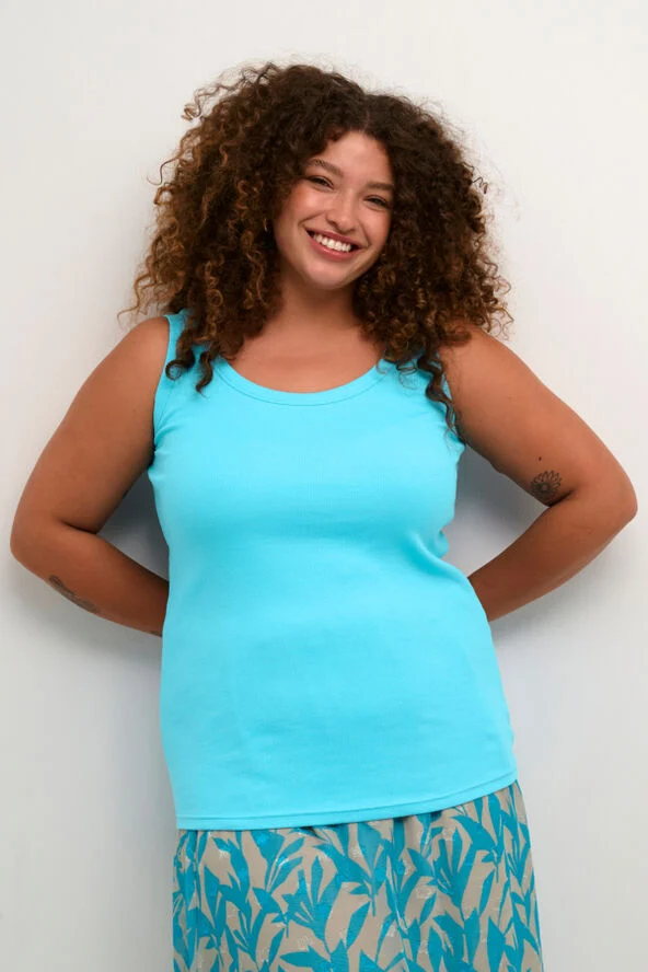 Kaffe Curve KCcarina Tank Top x Blue atoll
