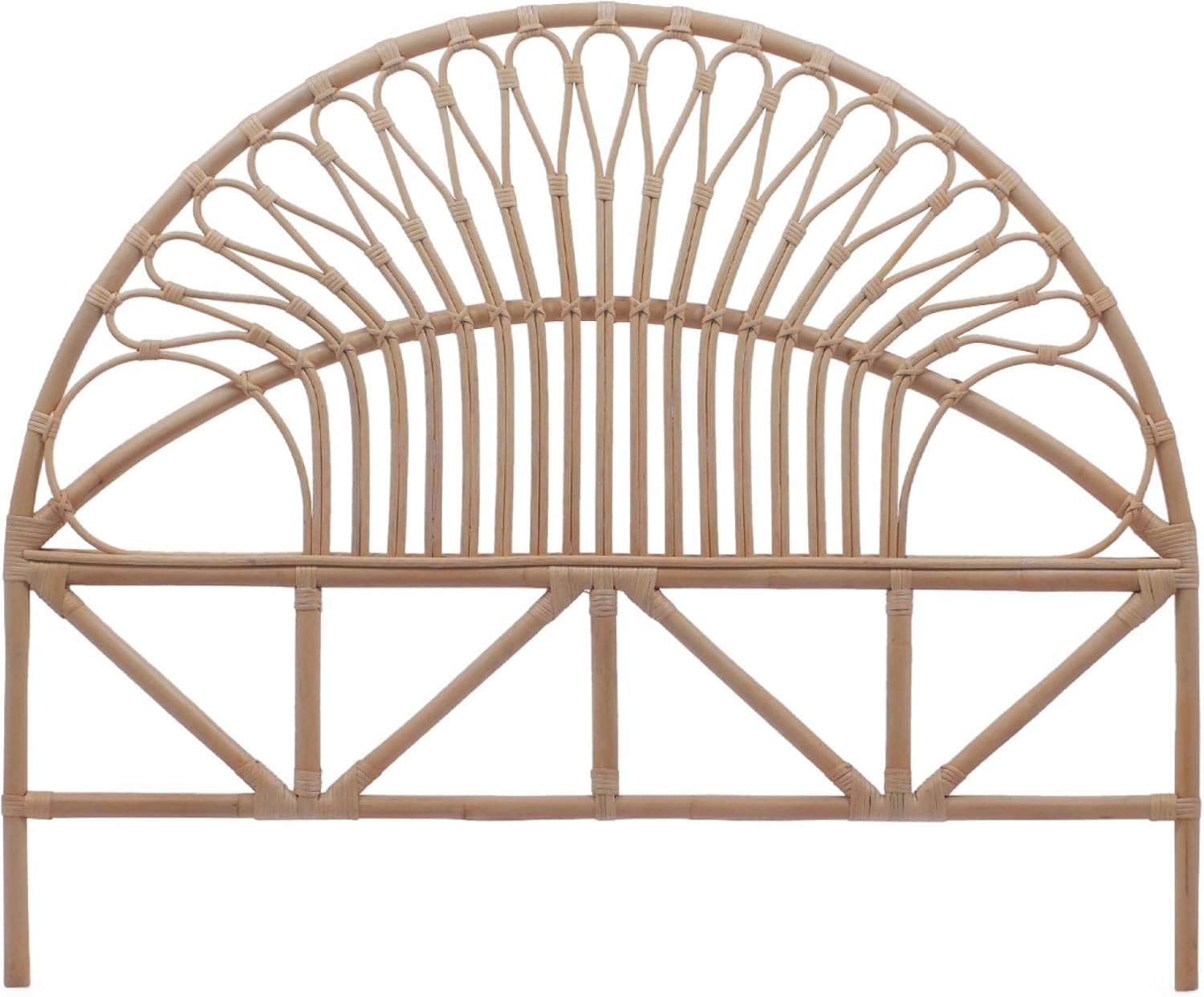 Kopfteil aus Rattan Natur passend für Betten mit einer Breite von 160 cm, B 160 x T 3 x H 130 cm