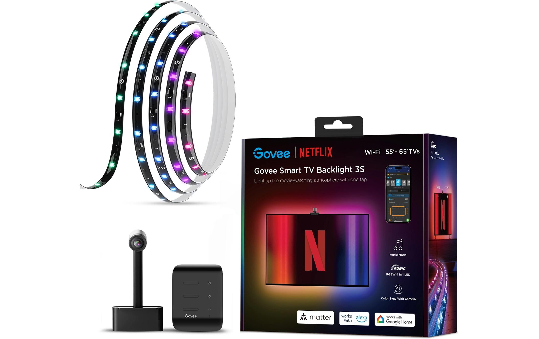 Envisual TV Backlight 3S Netflix Version, RGBICW, 55