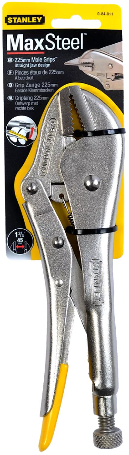 Stanley 0-84-811 Griptang met rechte bek - 225 x 50mm
