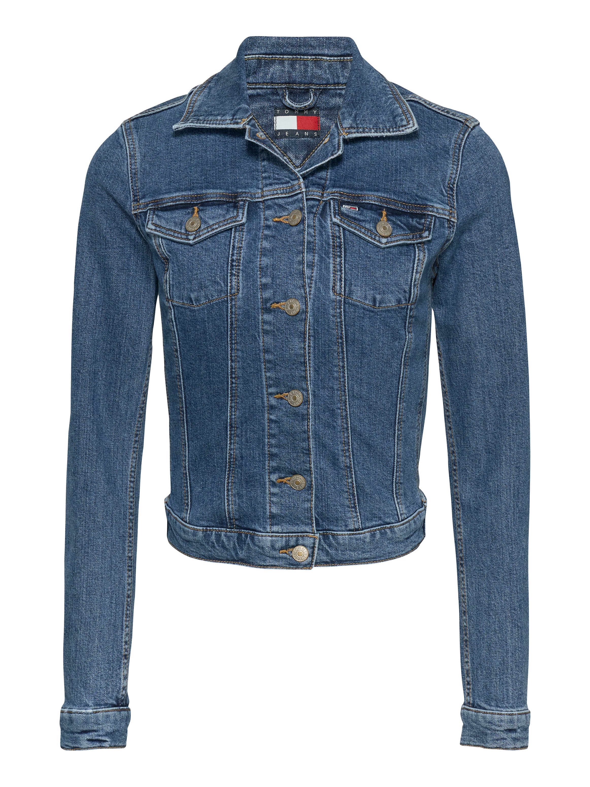 Tommy Jeans Jeansjacke »VIVIANNE SKN JACKET EXT BI8130« mit Logo-Badge