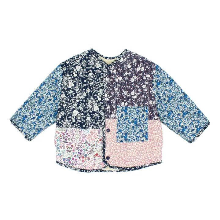 Esther Veste Matelassée Patchwork Devon | Bleu