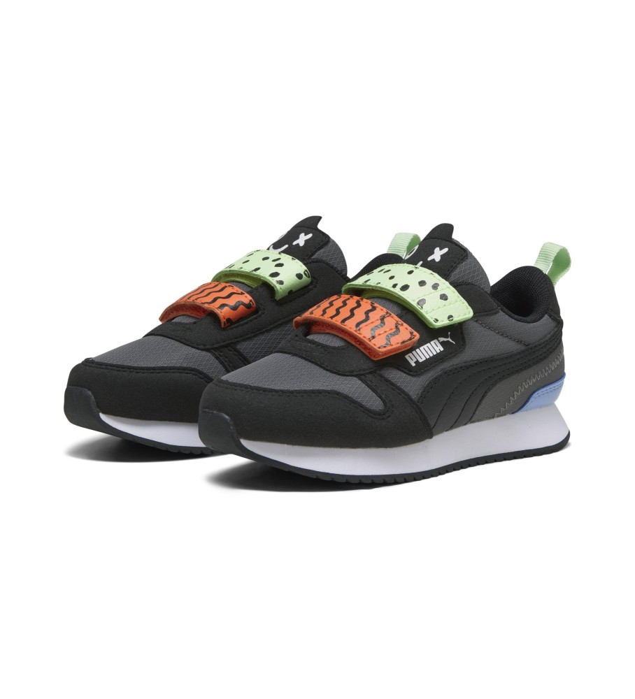 Tênis Puma R78 Mix Match V, Cinza Escuro, Multicolorido