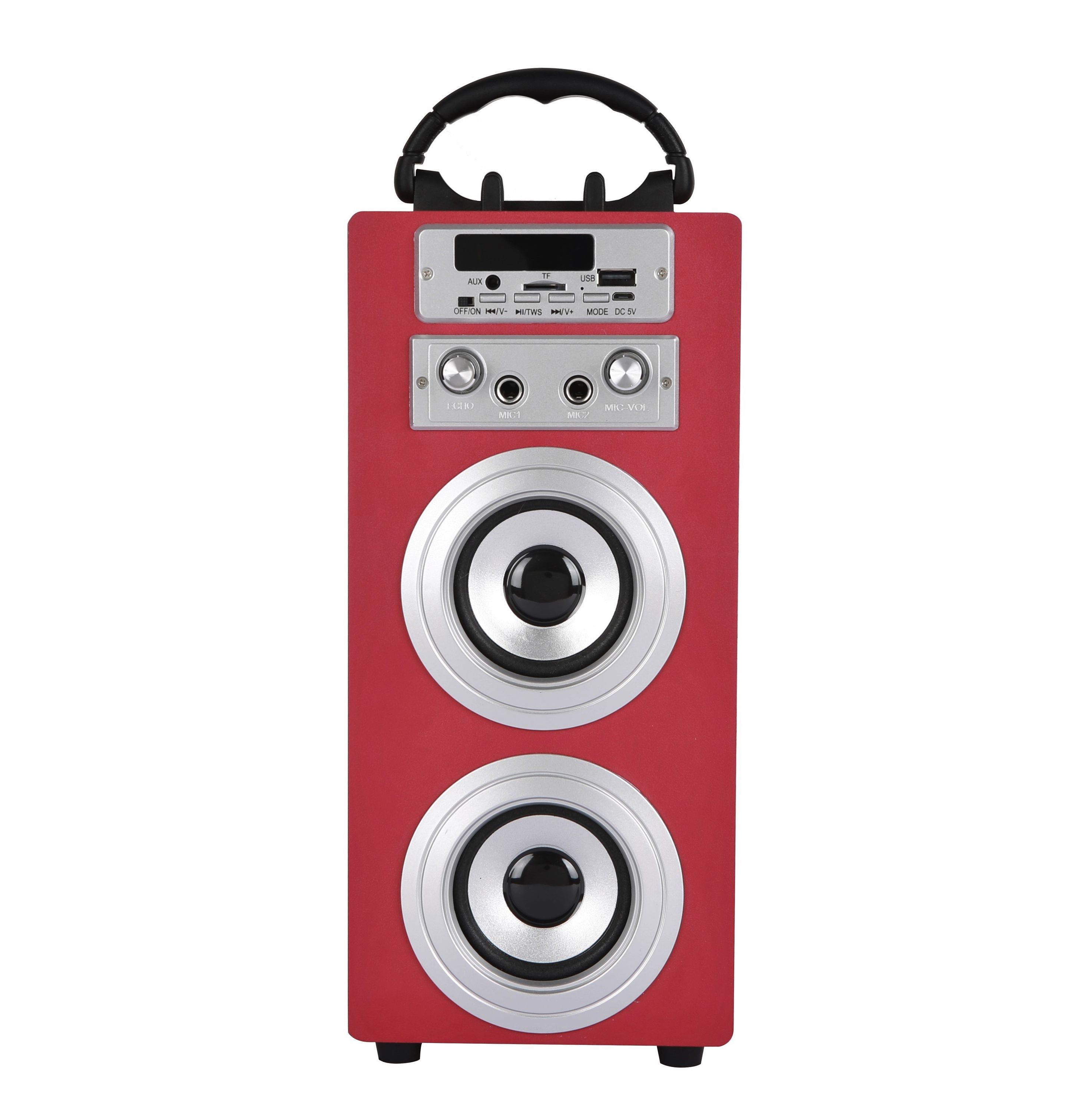 Bluetooth Lautsprecher kabellos 2 x 5 W rot