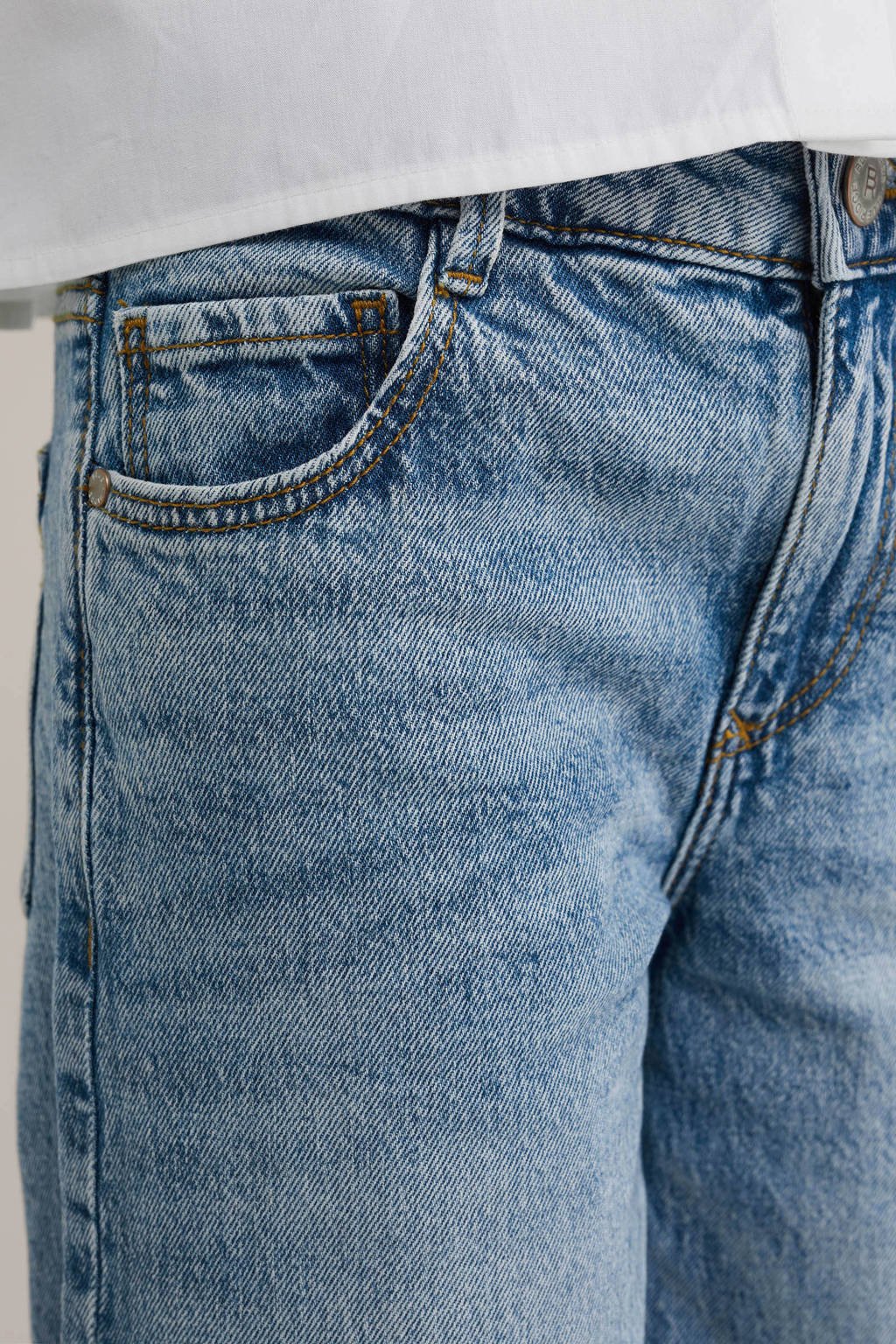 WE Fashion Blue Ridge loose fit wide leg jeans medium blue denim