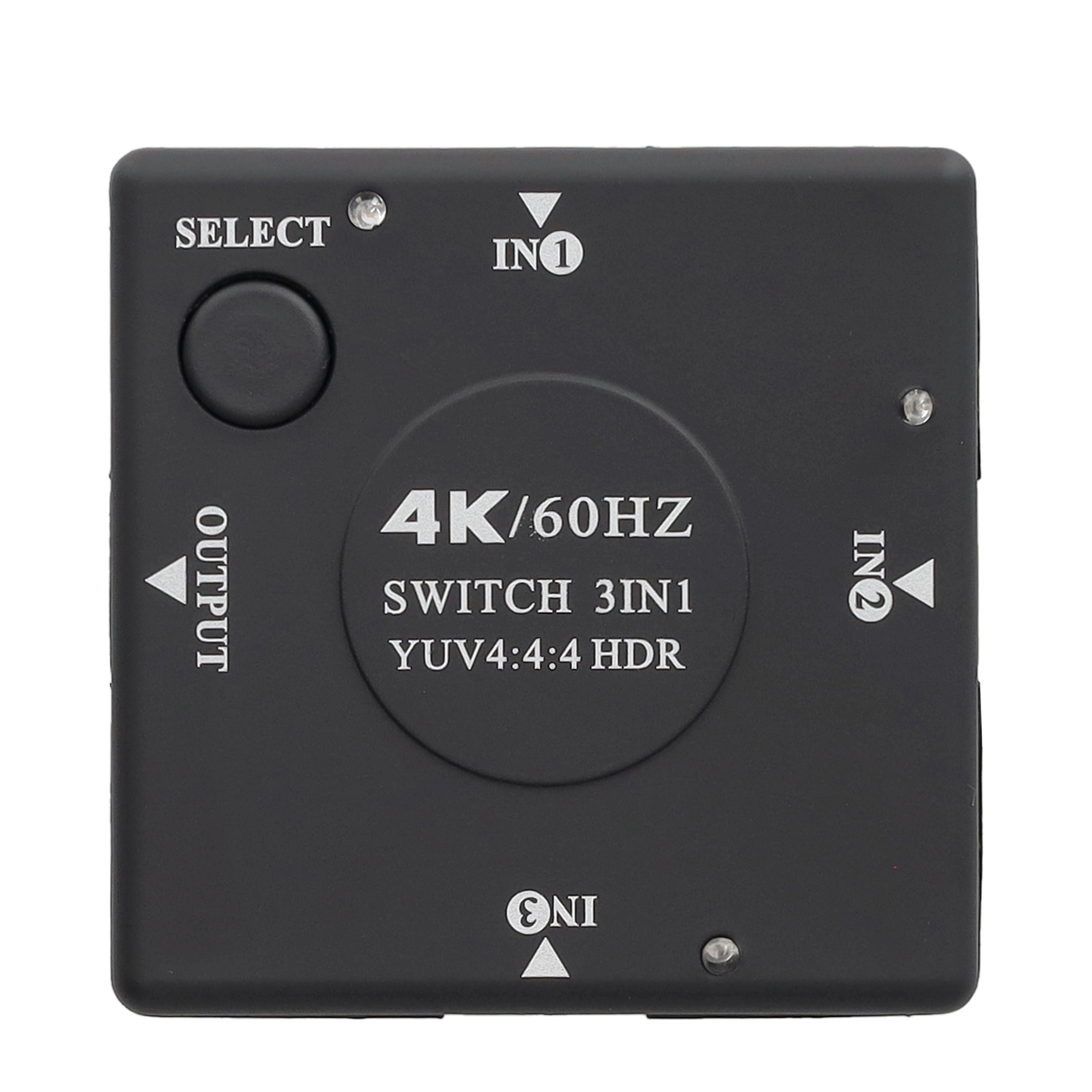 3-fach HDMI 4K Hub Verteiler Switch Audio Video Konverter - Schwarz