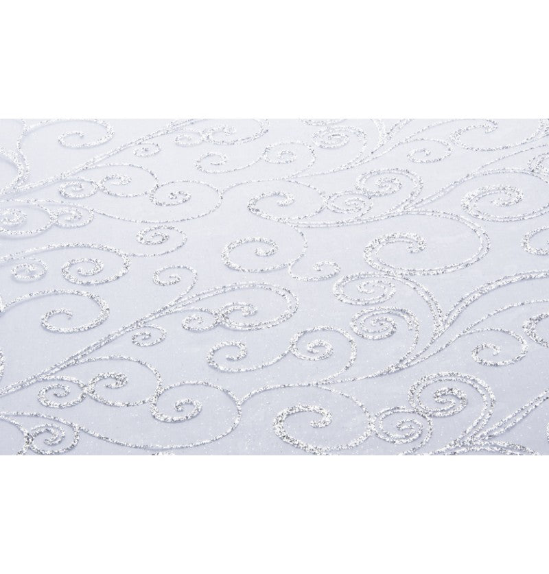 Witte Tafelloper Glitters 5M 36cm