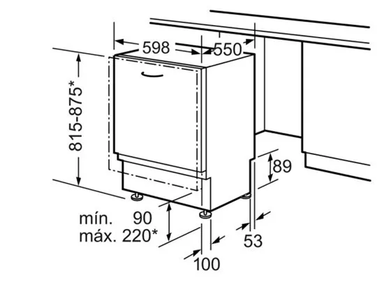 Bosch SMV41D10EU - Opvaskemaskine - Sort, Rustfrit stål
