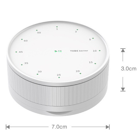 (Ø7cm) Digitaler Timer Countdown Wecker Stoppuhr Time Manager zum Kochen / Backen (Batteriebetrieben) - Schwarz