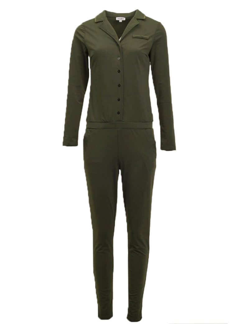 HBT BASICS - ANNA COMBINAISON COL BLAZER KAKI