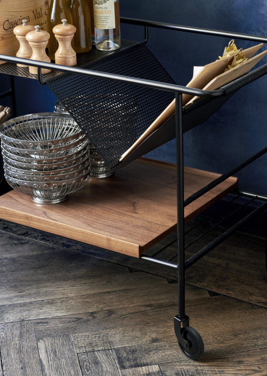 &tradition Alima NDS1 trolley zwart, gelakt eiken