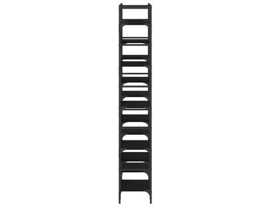 VIDAXL - Bibliothèque noir 127,5x28,5x172,5 cm bois d'ingénierie