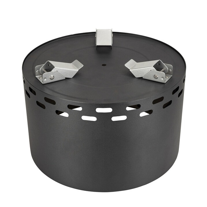 (Ø36x28cm) Edelstahl Power Grill M Outdoor Feuerschale BBQ Grill für Holz / Pellets inkl. Grillrost (405181) - Schwarz