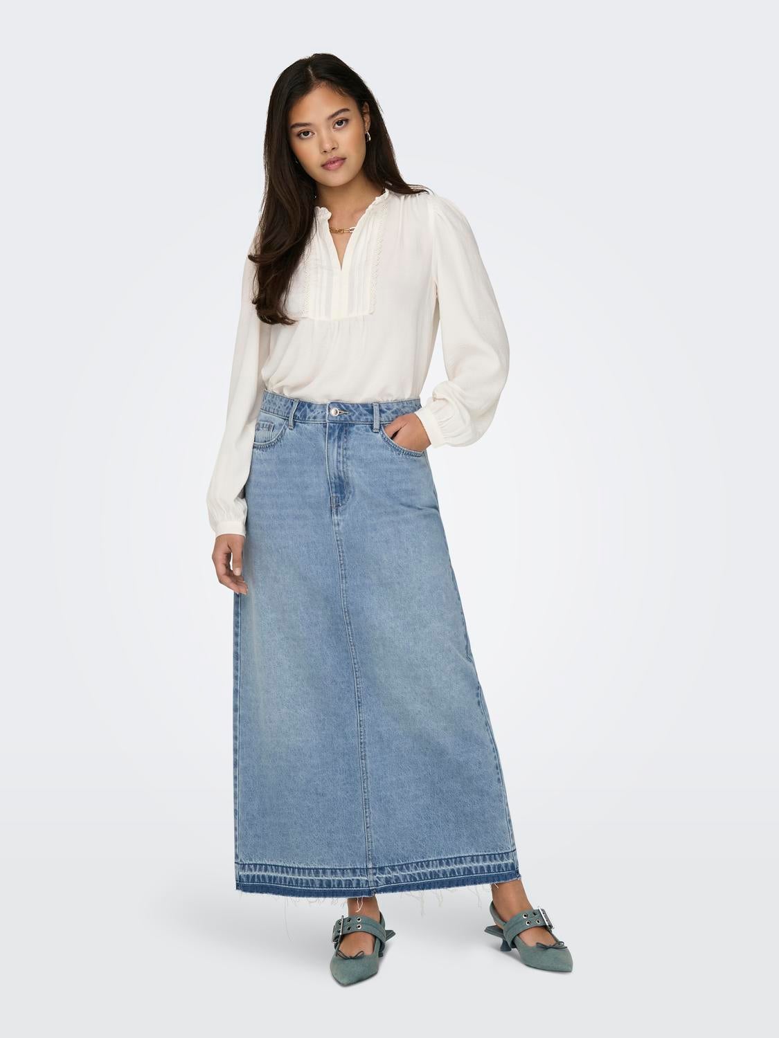 JDYBELLA Jeansrock Light Blue Denim