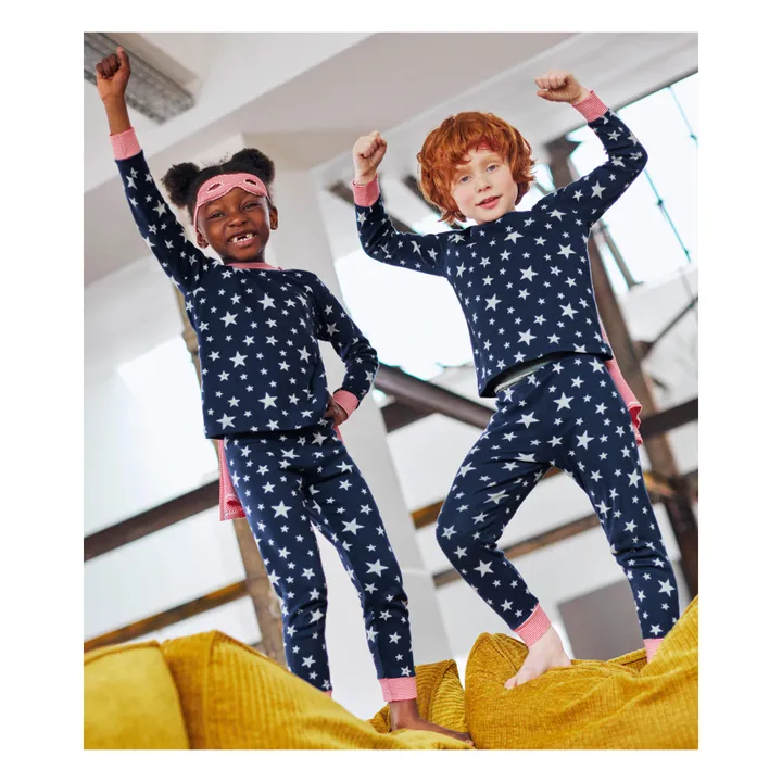 Petit Bateau Ensemble Pyjama et Masque Etoiles | Bleu marine
