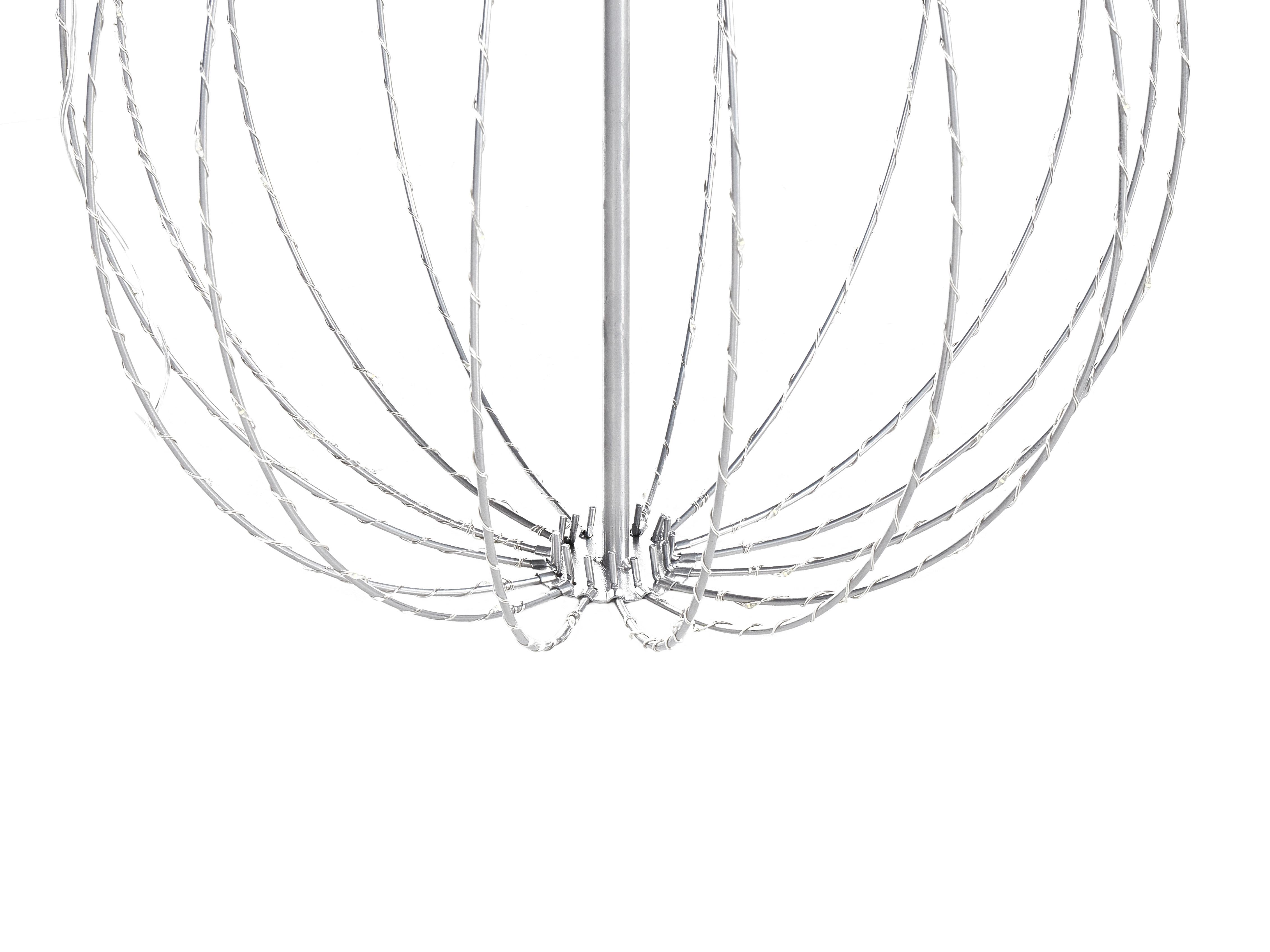 Hangende buitendecoratie LED HOSFOS Kerstbal 42 cm Zilver