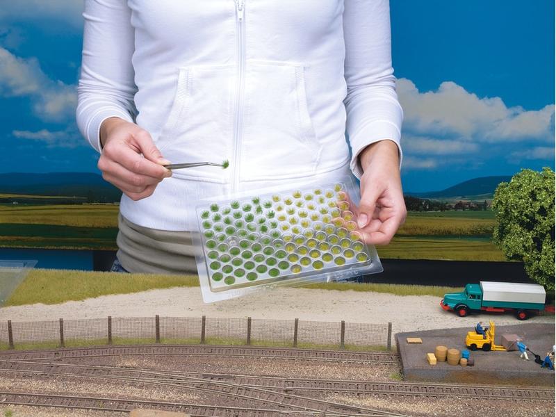 NOCH Grasbüschel 9 mm, XL, gedeckte Farben 104 Stück Kleine Details, die jede Modell-Landschaft aufwerten