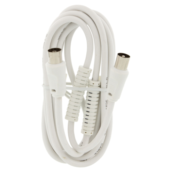 Q-Link coax kabel 3CV2 HF 2 meter stekker recht wit