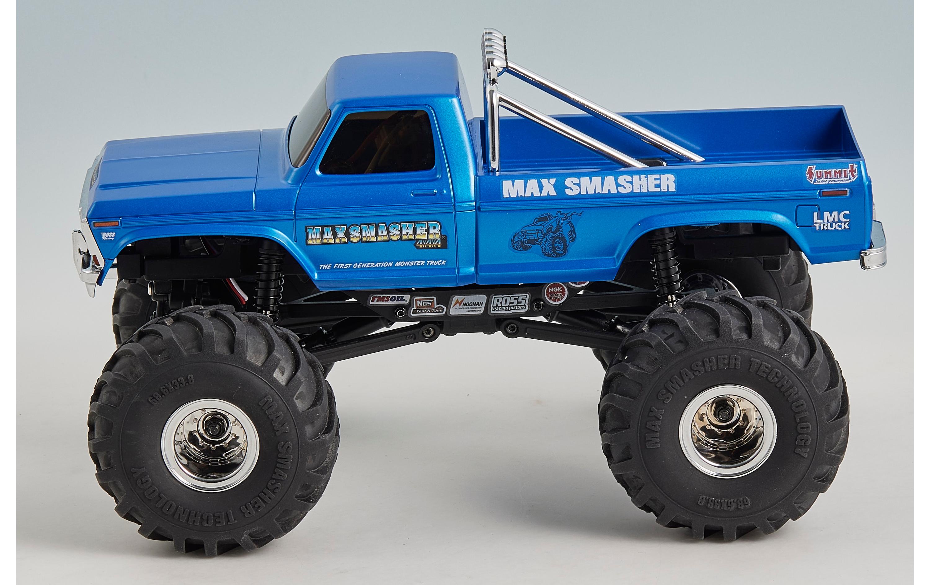 Monster Truck FCX24 Max Smasher 4x4, Blau RTR, 1:24<br>Micro Monstertruck mit 2-Gang Getriebe und Portalachsen